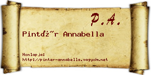 Pintér Annabella névjegykártya